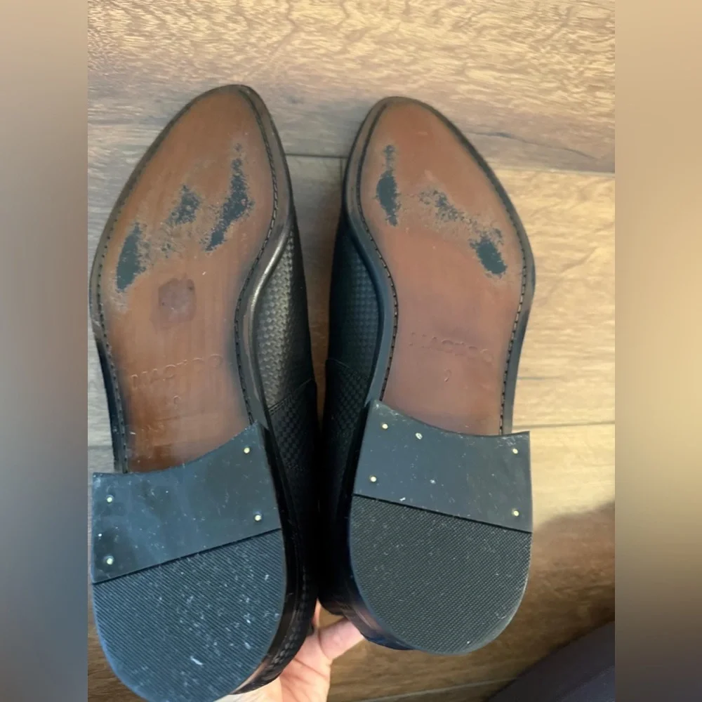 Maceoo Men's Chelsea Boots Size 9 US / 42 EU‎ Black Leather Carbon Fiber Slip On - Picture 7 of 9